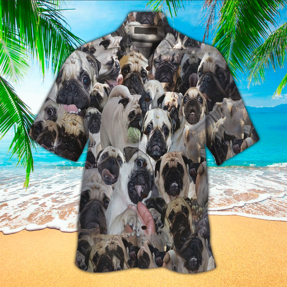 Pug Shirt Pug Hawaiian Shirt For Pug Lovers Shirt For Men and Women