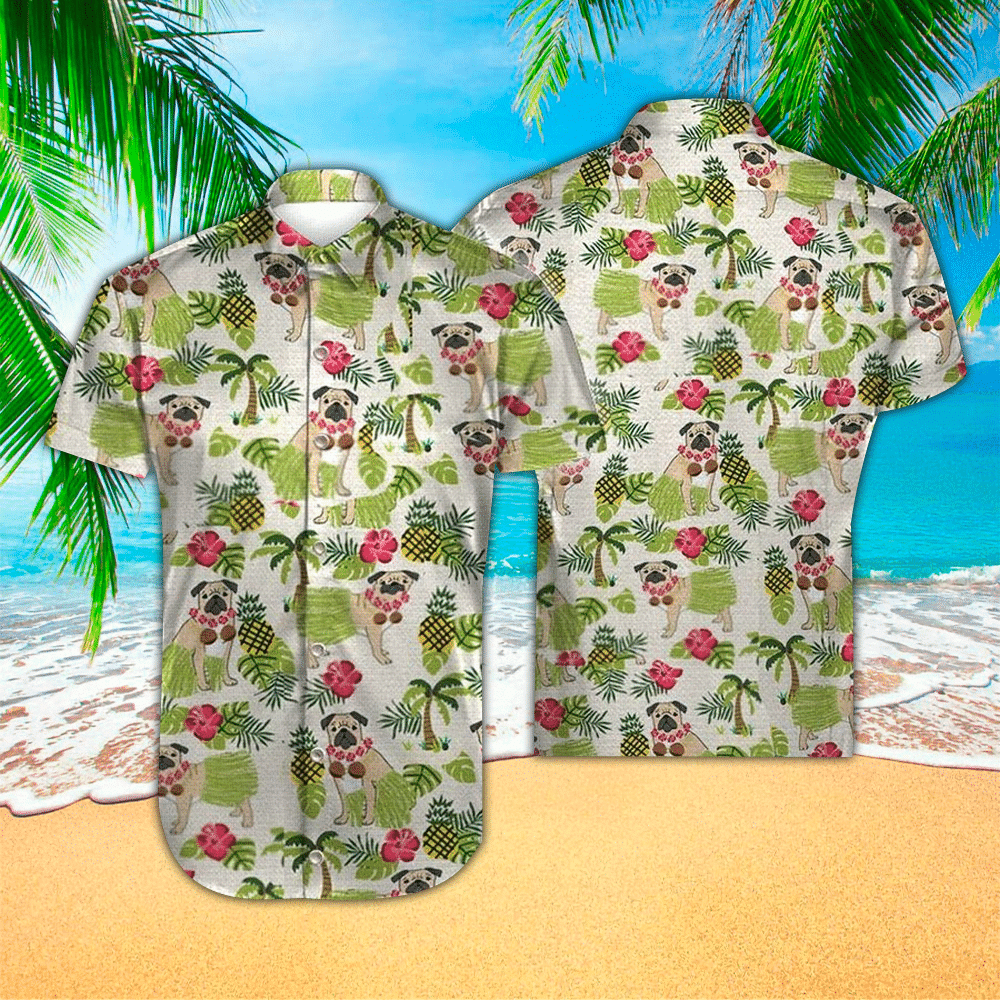 Pug Shirt Pug Hawaiian Shirt For Pug Lovers Shirt For Men and Women