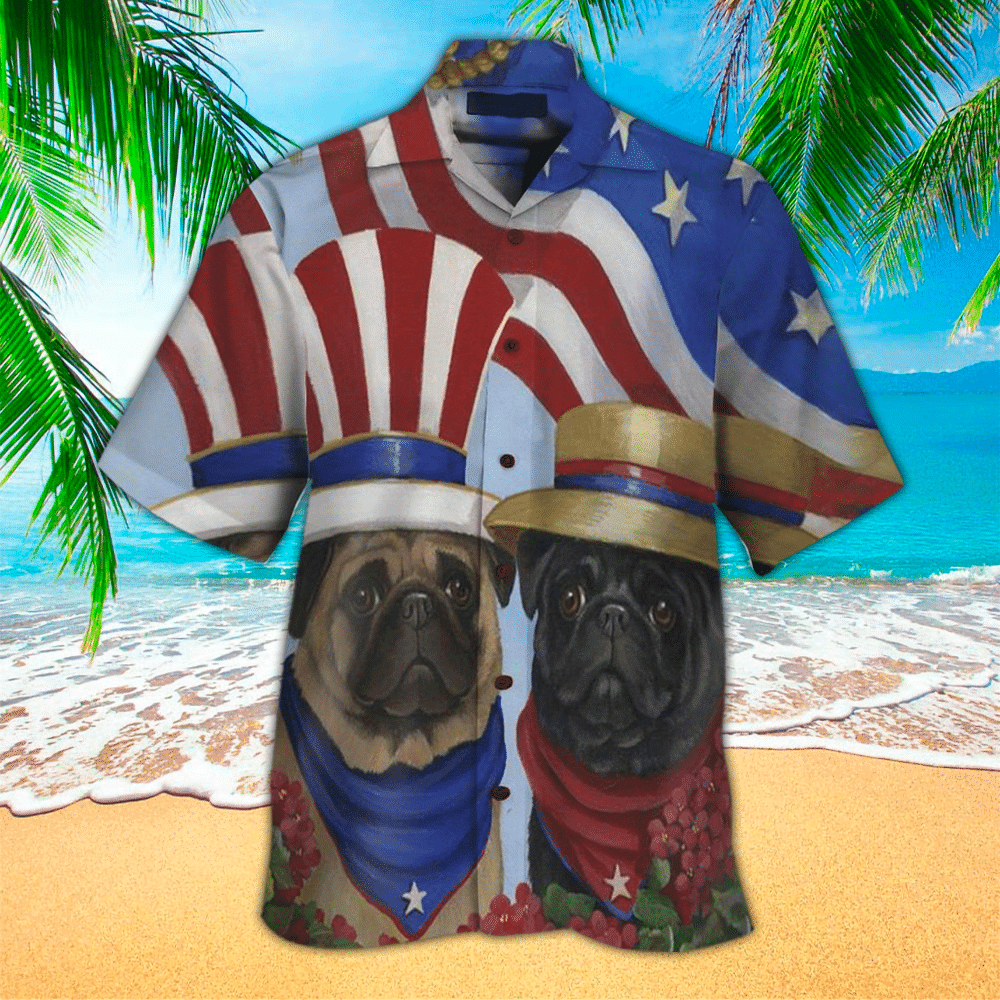 Pug Shirt Pug Hawaiian Shirt For Pug Lovers Shirt For Men and Women