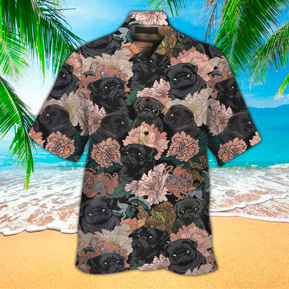 Pug Terrier Aloha Hawaii Shirt Perfect Hawaiian Shirt For Pug Lover Shirt For Men and Women