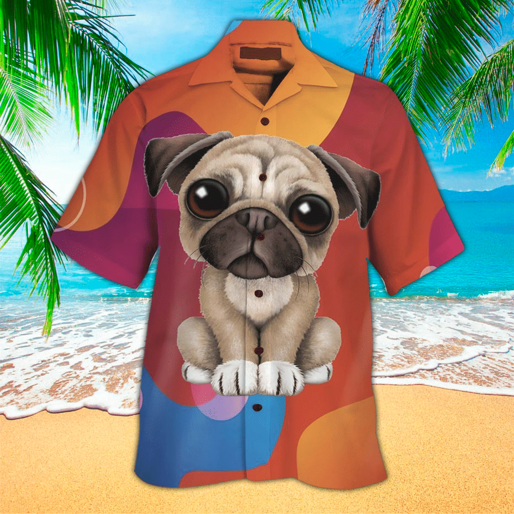 Pug Terrier Aloha Hawaii Shirt Perfect Hawaiian Shirt For Pug Lover Shirt For Men and Women