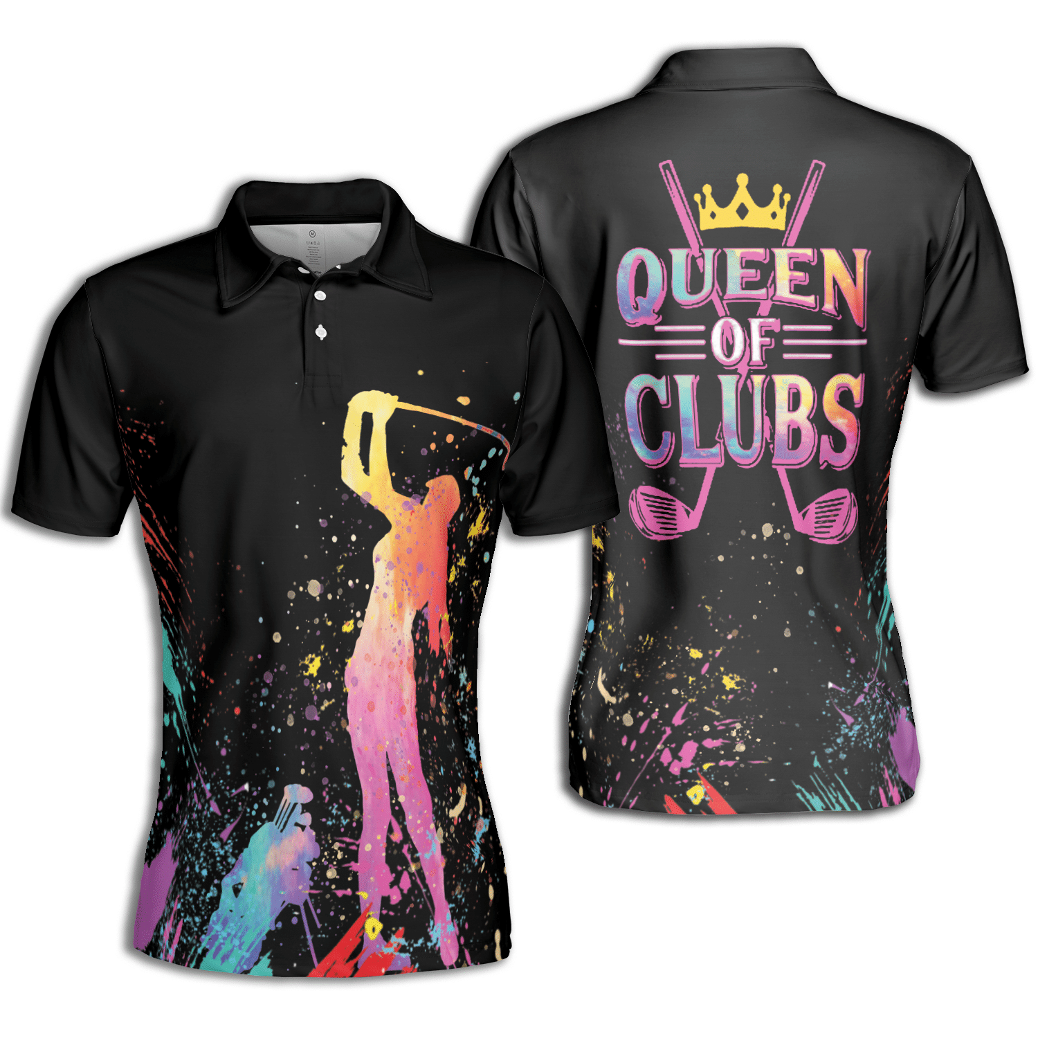 Queen of Clubs Golf Short Sleeve Woman Polo Shirt