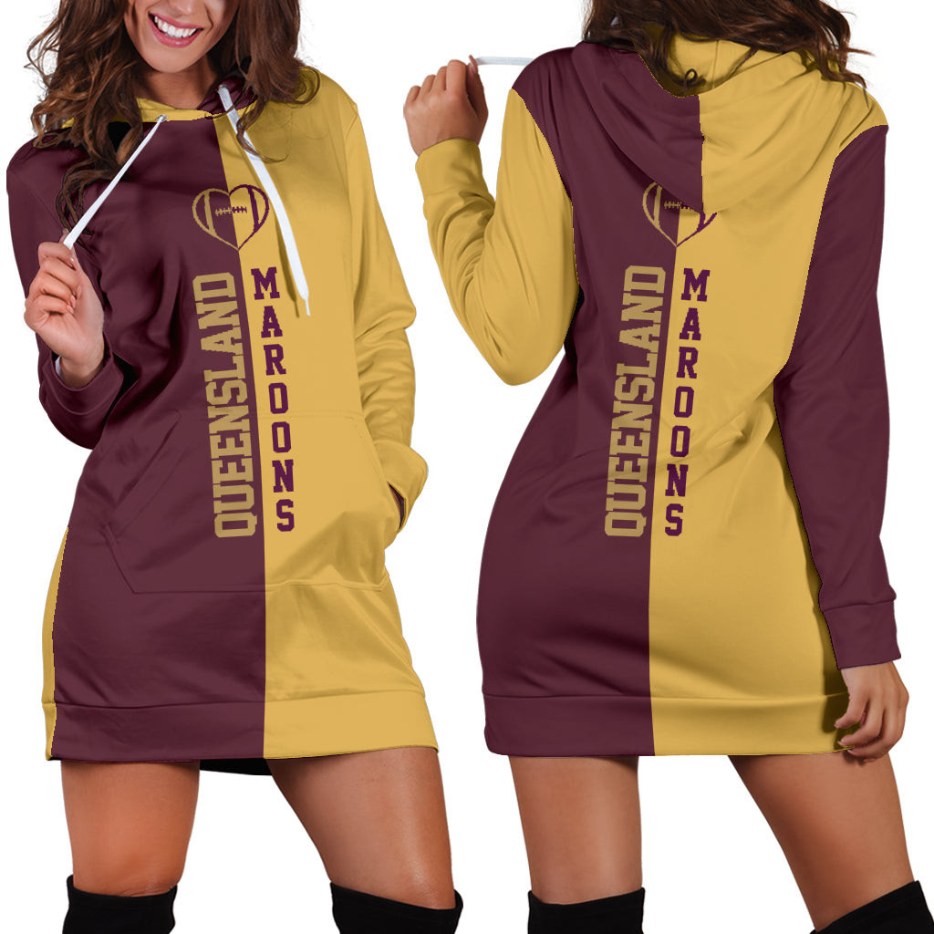 Queensland Maroons Hoodie Dress 3d All Over Print For Women Hoodie