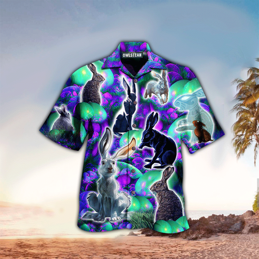 Rabbit Get Egg Cited For Easter Edition Hawaiian Shirt for Men and Women