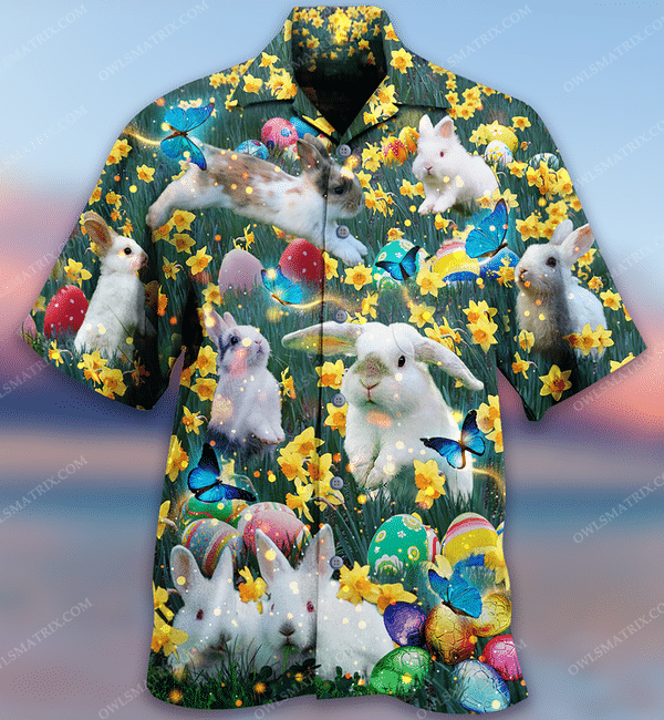 Rabbit Love Flowers Animals Limited Edition - Hawaiian Shirt - Hawaiian Shirt For Men