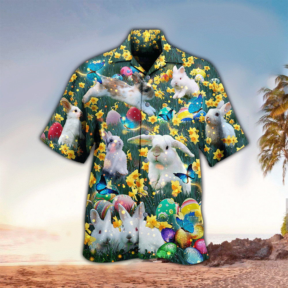 Rabbit Love Flowers Animals Limited Edition Hawaiian Shirt for Men and Women