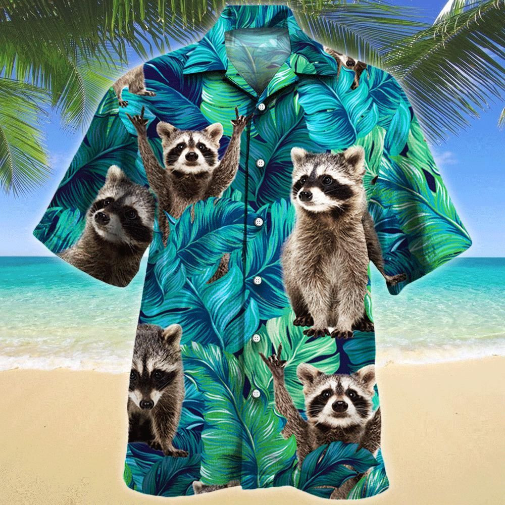 Raccoon Lovers Aloha Hawaiian Shirt Colorful Short Sleeve Summer Beach Casual Shirt For Men And Women