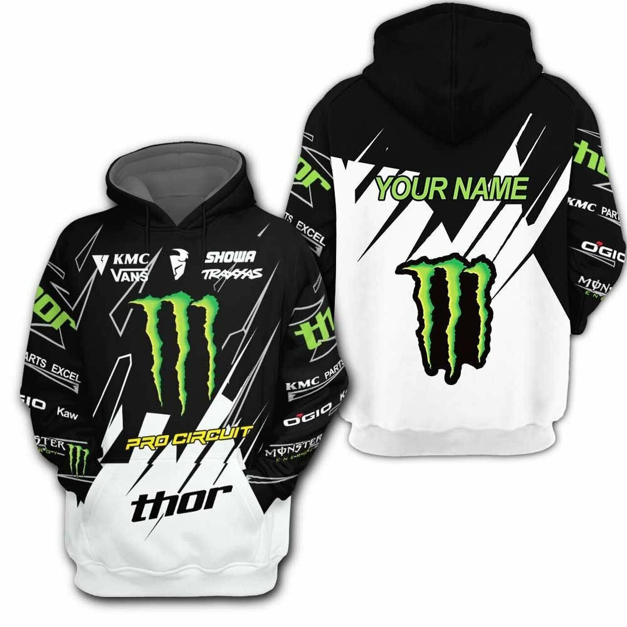 Racing Gift For Racer Monster Engergy Thor Personalized Hoodie