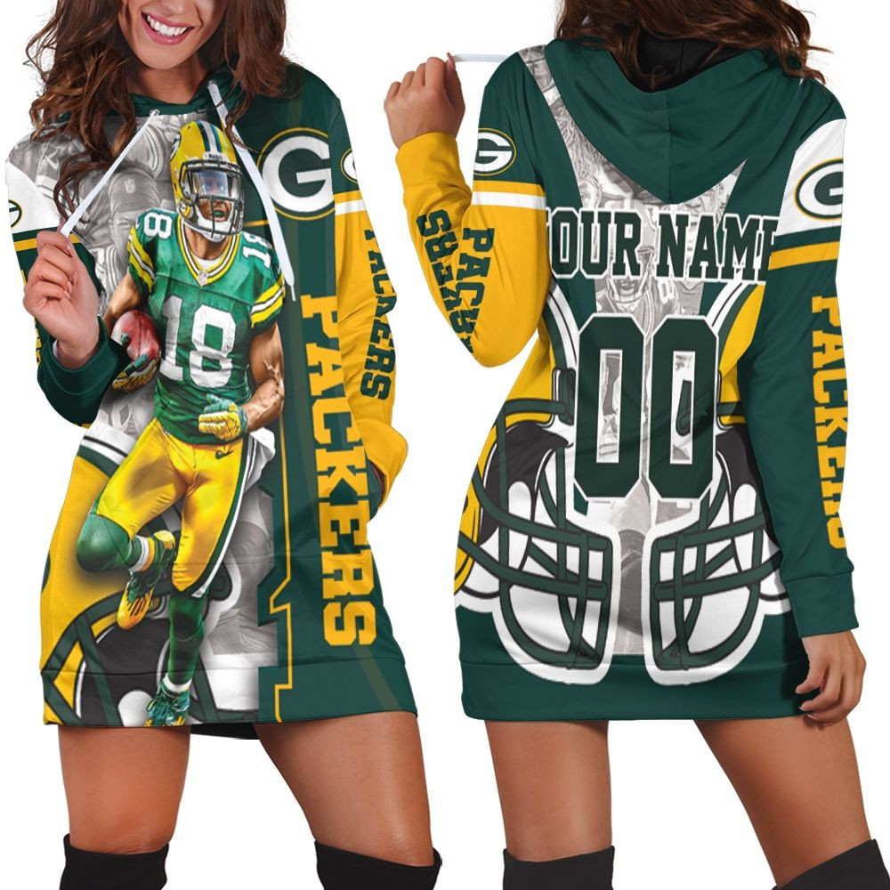 Randall Cobb 18 Green Bay Packers Thanks Nfc North Winner Personalized Hoodie Dress Sweater Dress Sweatshirt Dress