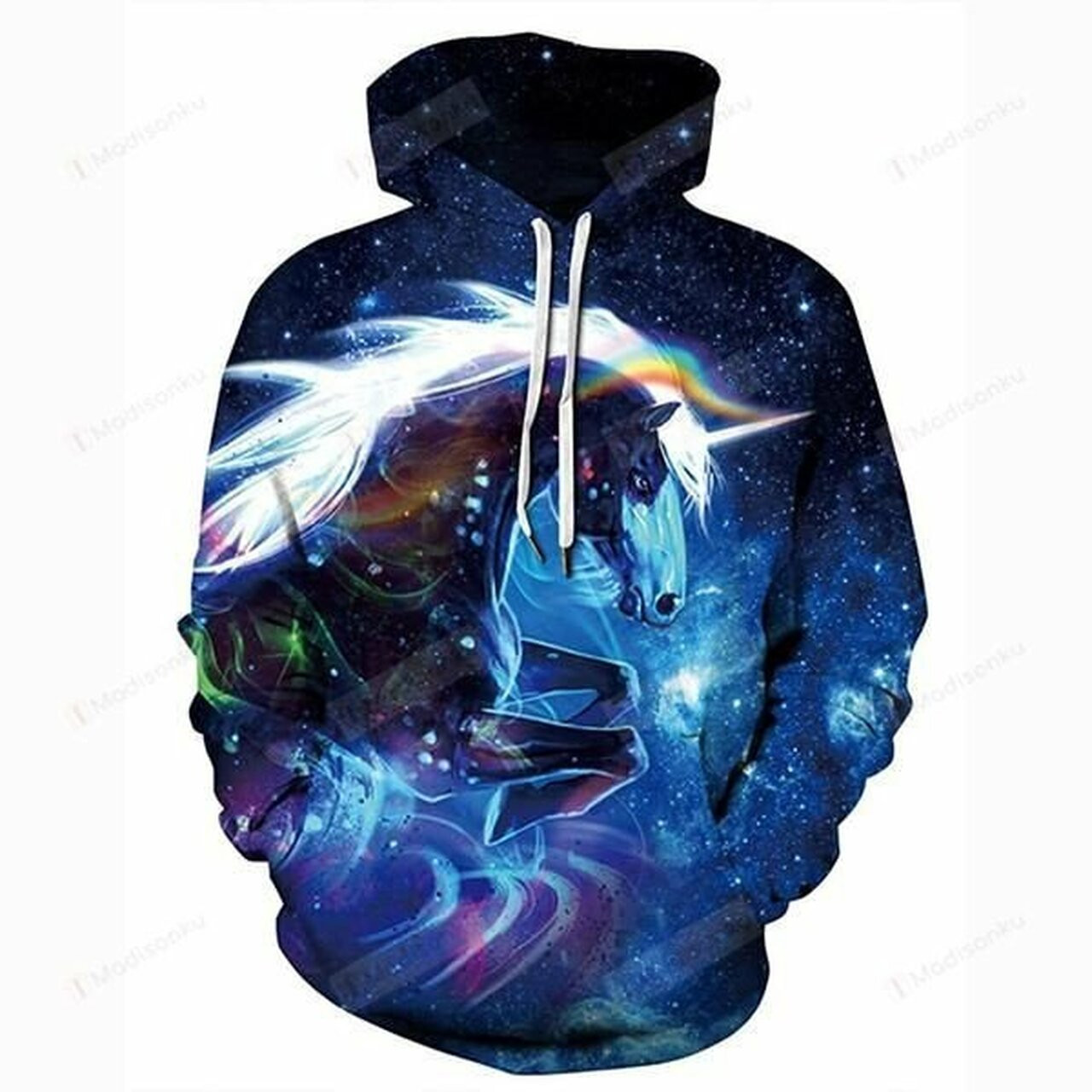 Realistic Galaxy Unicorn 3d All Over Print Hoodie