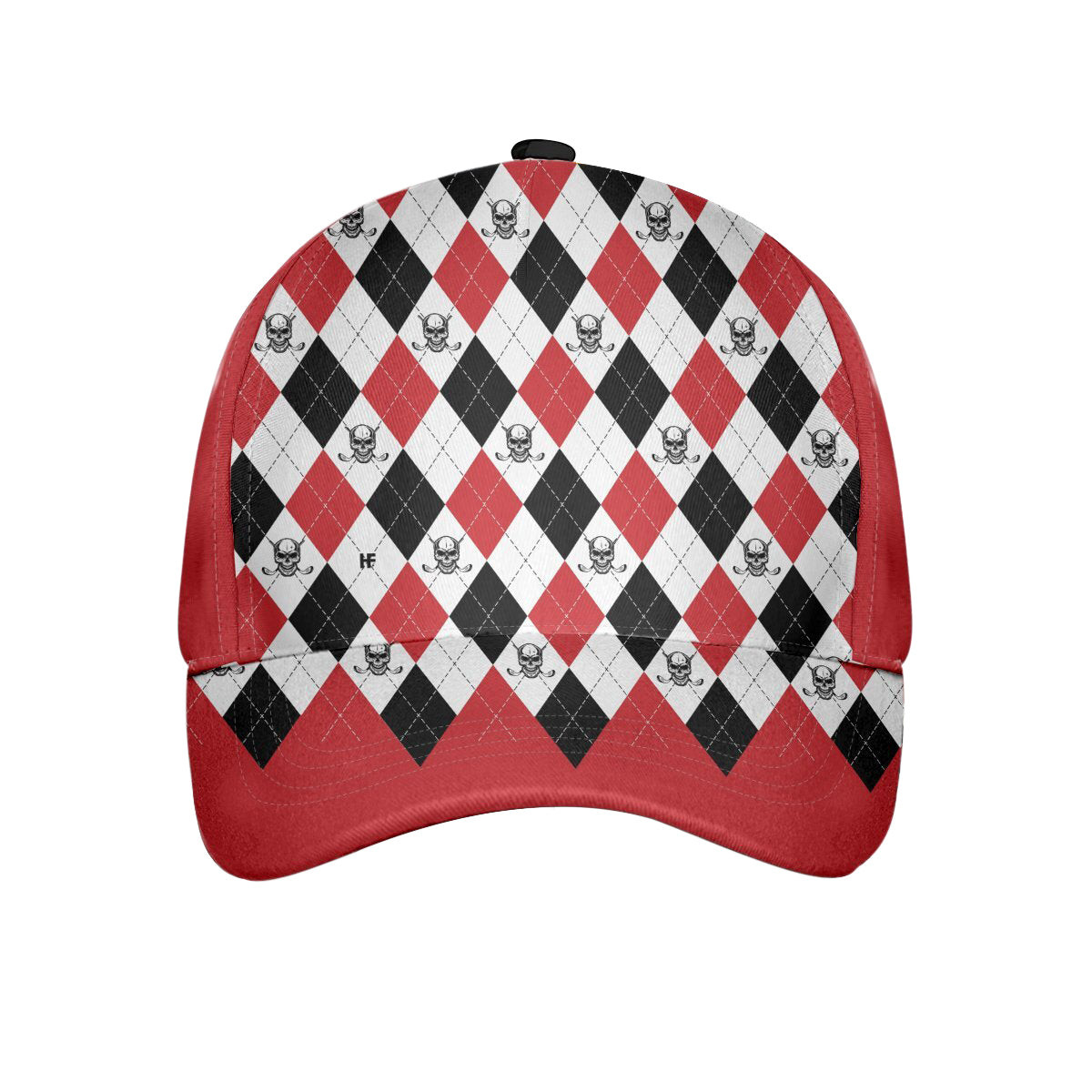 Red Argyle Cool-Stretch For Men and Women Cap