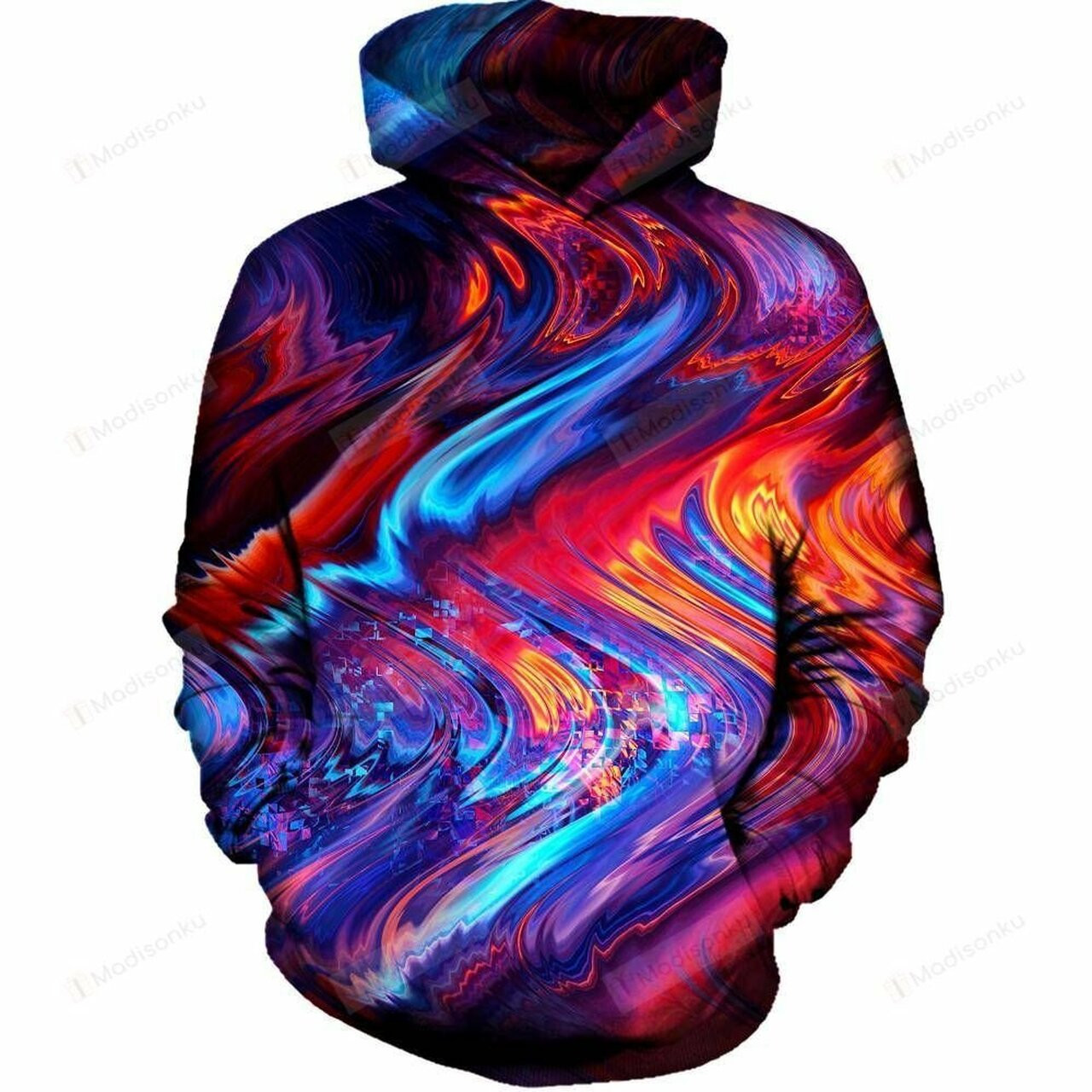 Red Beams 3d All Over Printed Hoodie