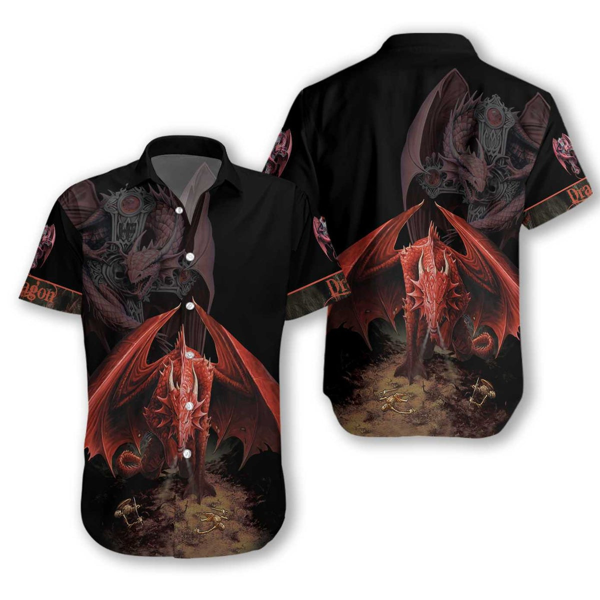 Red Dragon Hawaiian Shirt