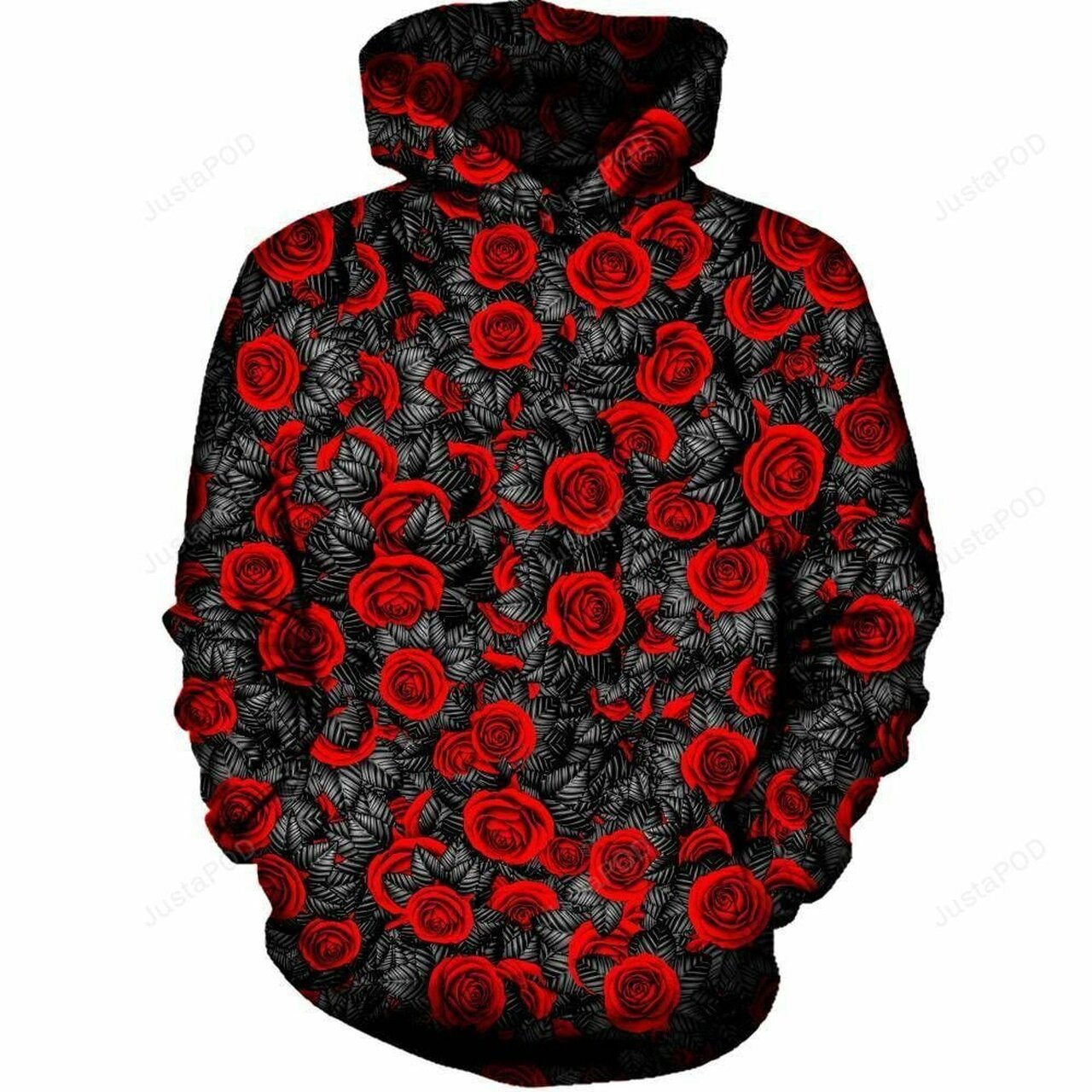 Red Rose 3d All Over Printed Hoodie