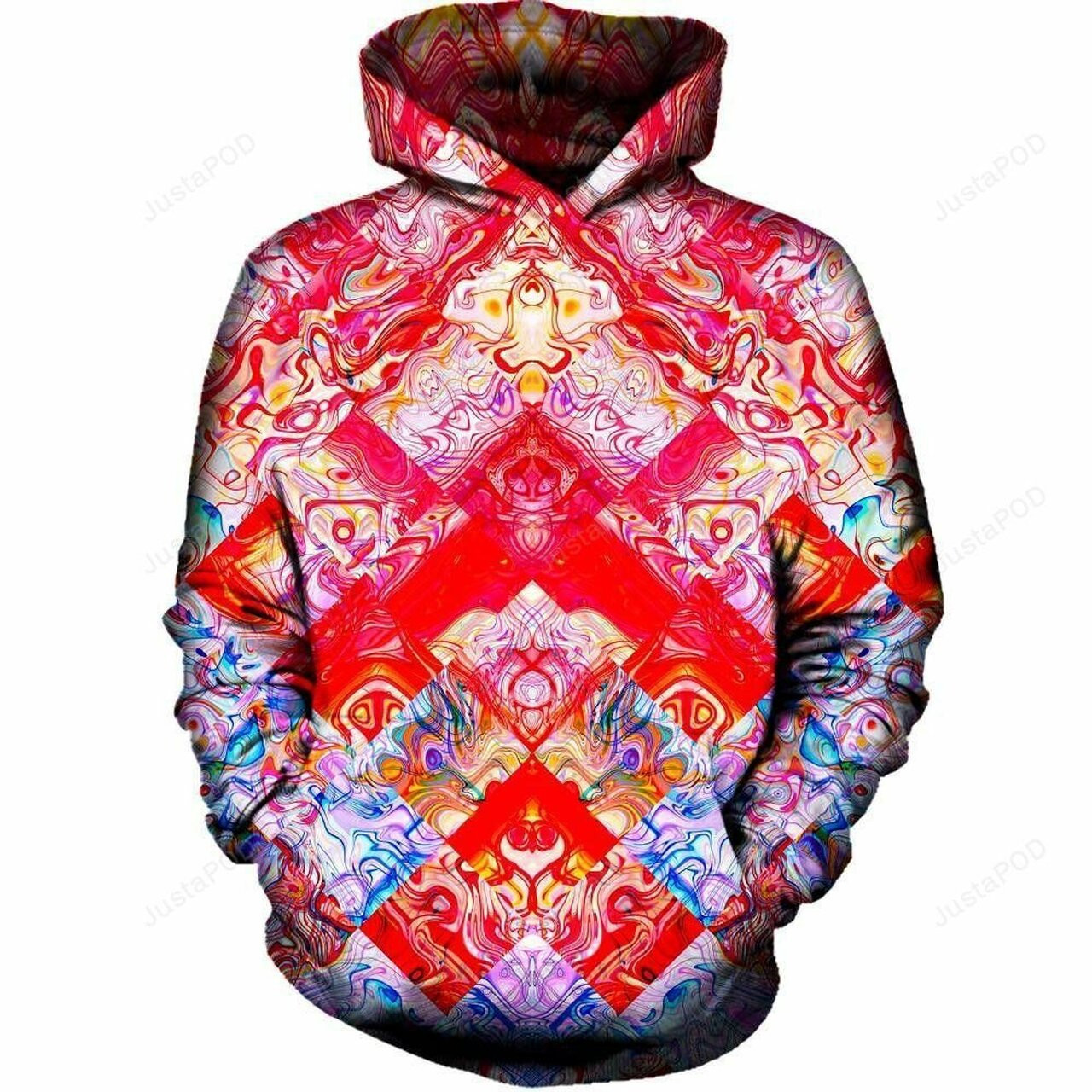 Red Secret 3d All Over Printed Hoodie