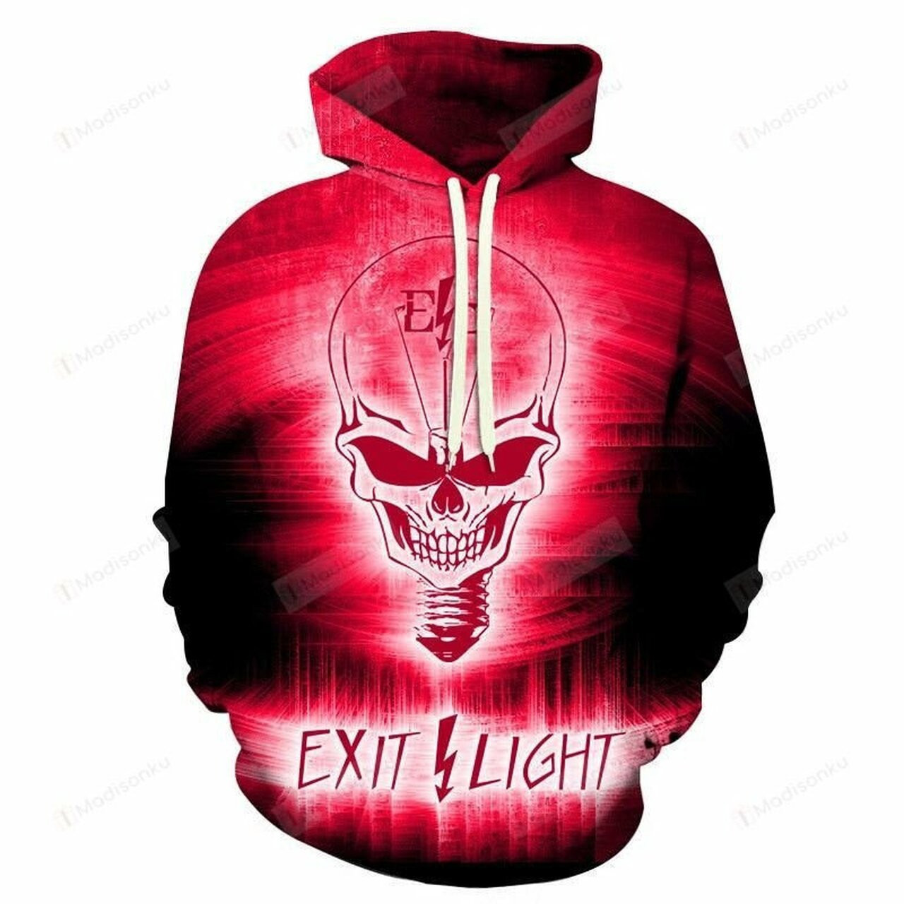 Red Skull 3d All Over Print Hoodie