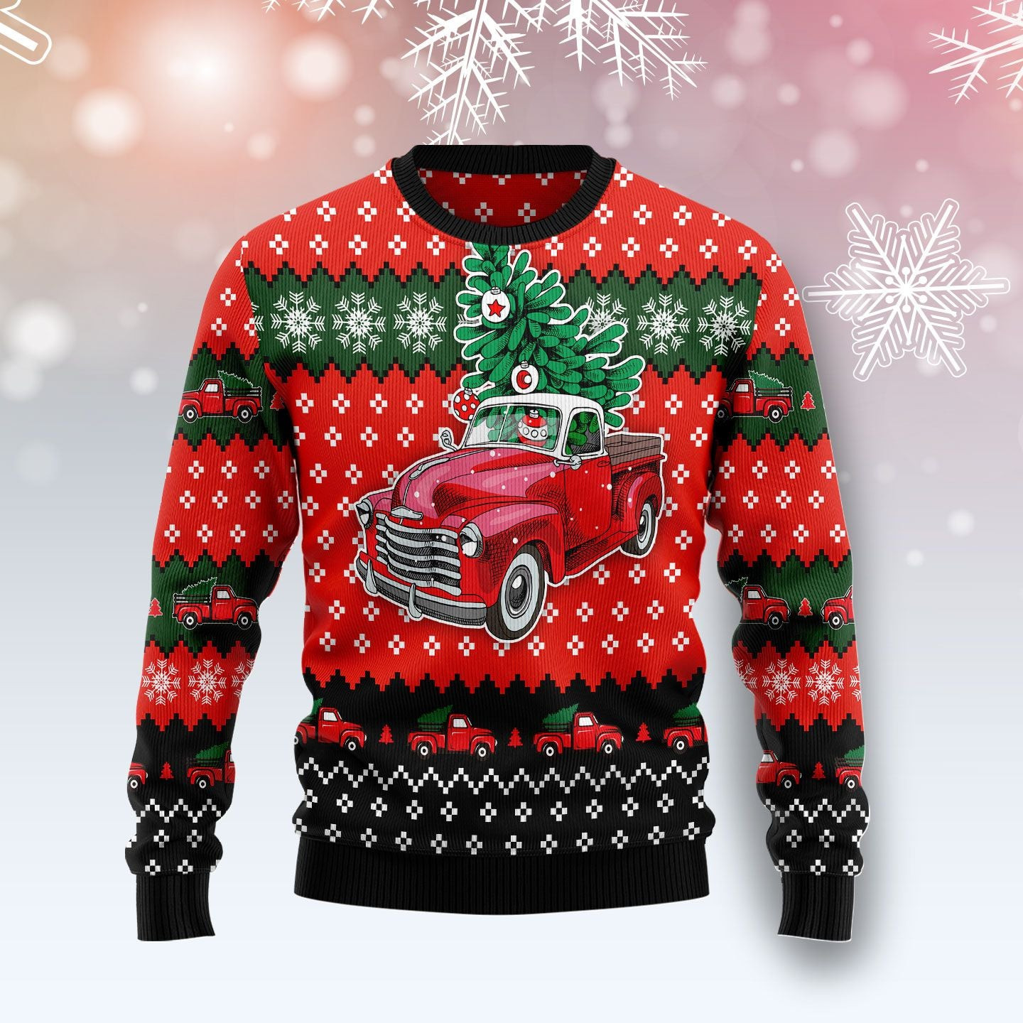 Red Truck Christmas Ugly Christmas Sweater