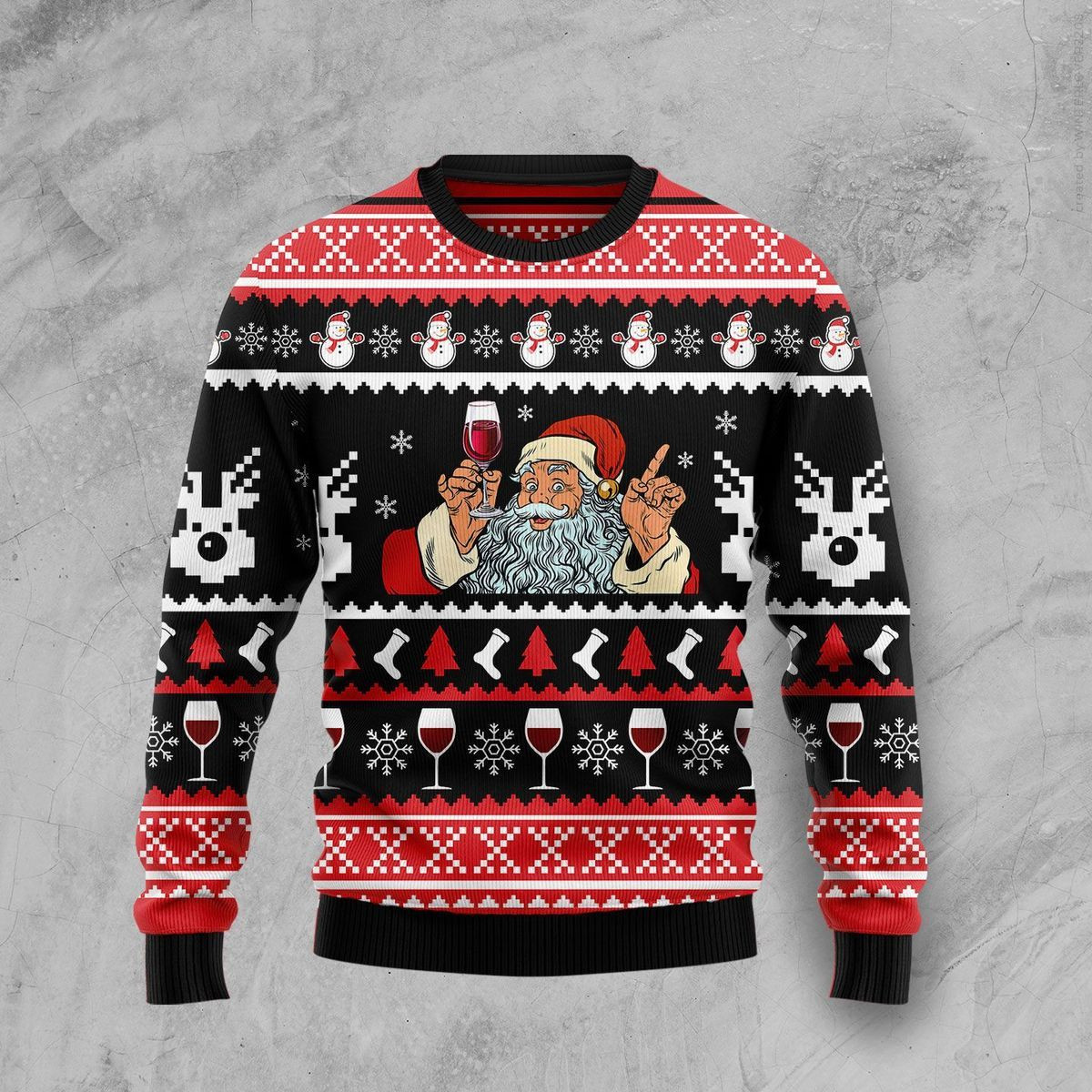 Red Wine Ugly Christmas Sweater