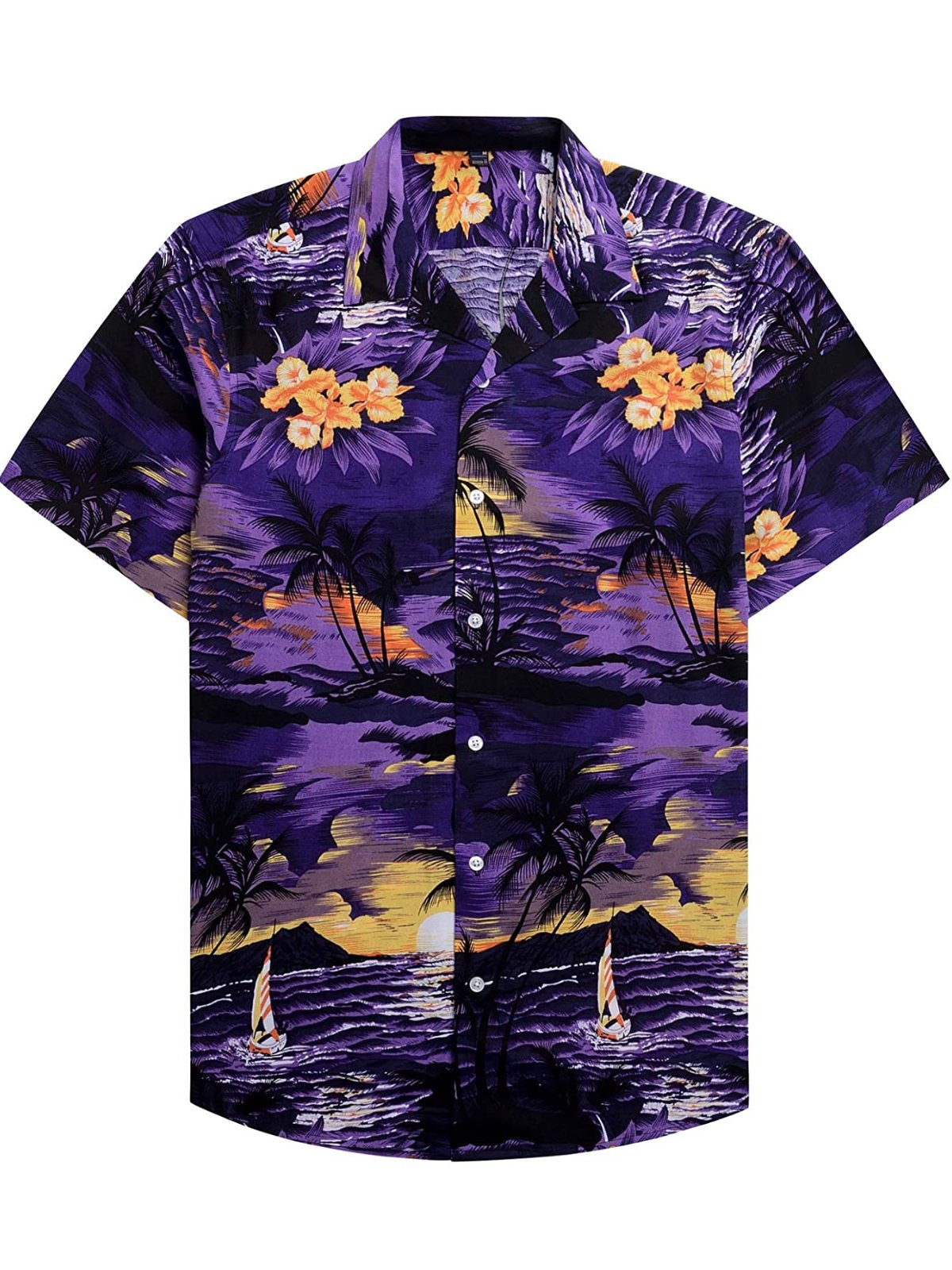 Regular Fit Short Sleeve Casual Hawaiian Shirt for Men