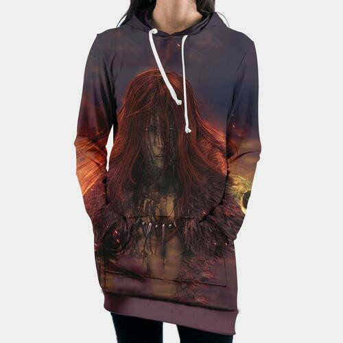 Renji Abarai Hooded Dress Bleach 3d Hoodie Dress Sweater Dress Sweatshirt Dress Hoodie