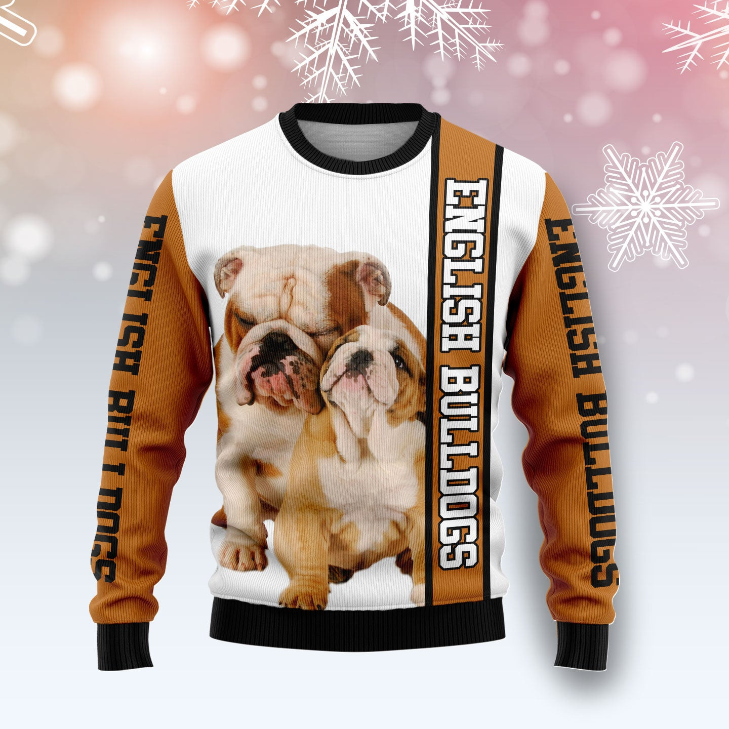 Rescued English Bulldog Ugly Christmas Sweater