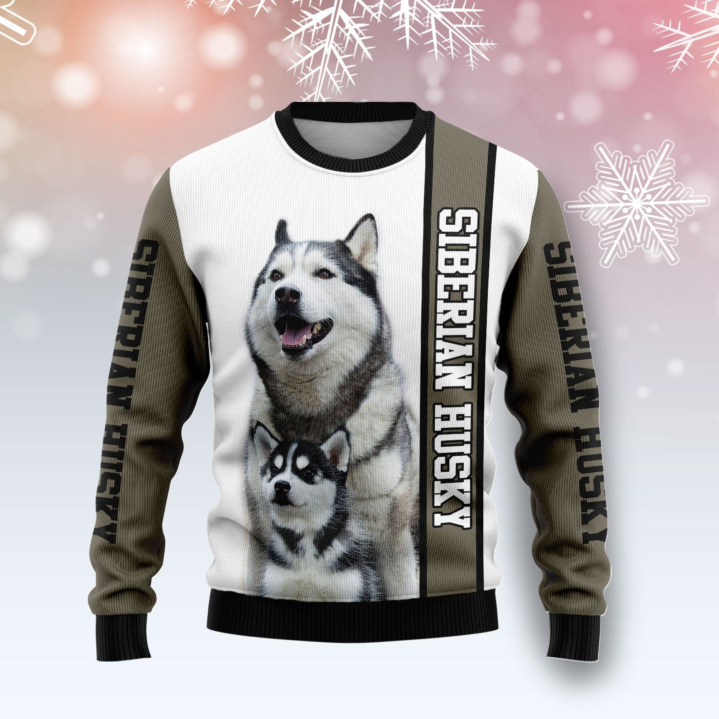Rescued Siberian Husky Ugly Christmas Sweater