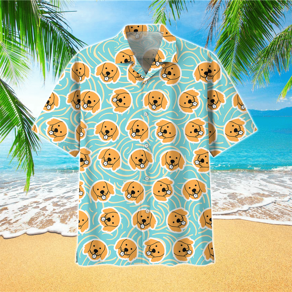 Retriever Dog Hawaiian Shirt For Men Retriever Dog Lover Gifts Shirt for Men and Women