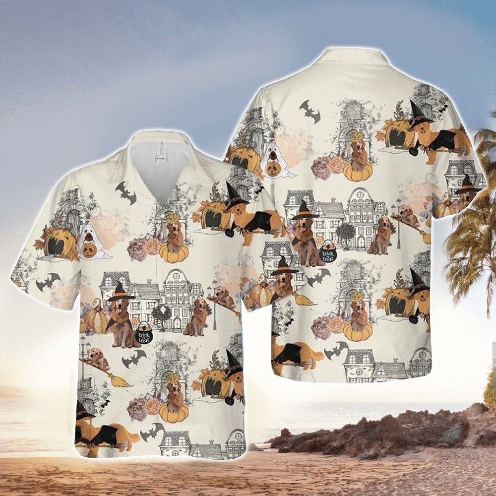 Retriever Dog Hawaiian Shirt Perfect Dog Terrier Clothing Shirt for Men and Women