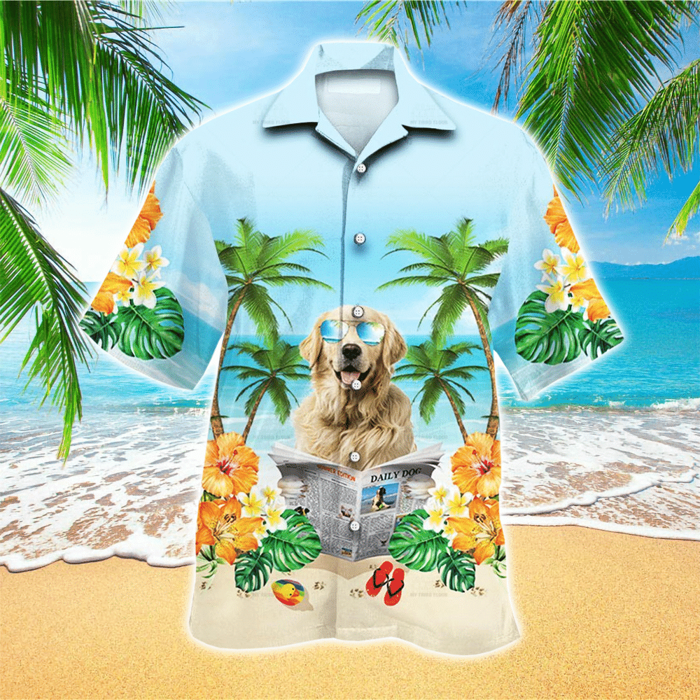 Retriever Dog Hawaiian Shirt Perfect Dog Terrier Clothing Shirt for Men and Women