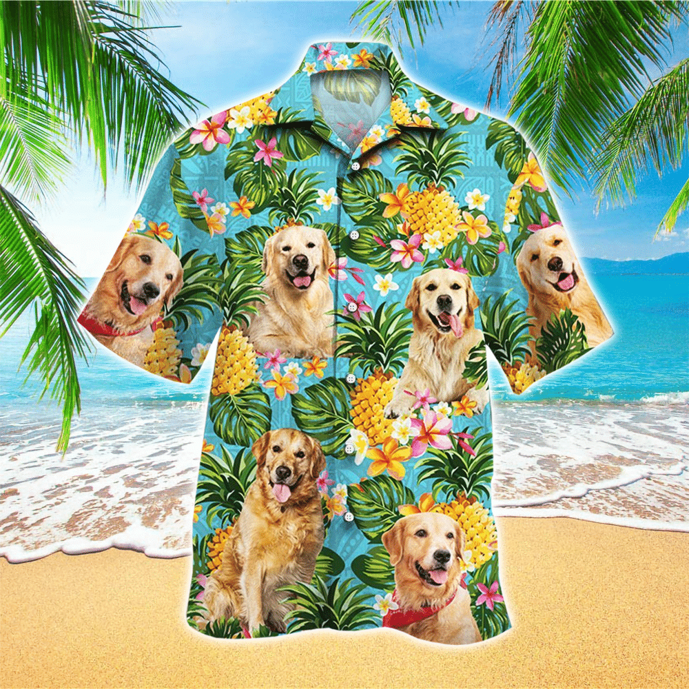 Retriever Dog Shirt Retriever Dog Hawaiian Shirt For Dog Lovers Shirt for Men and Women