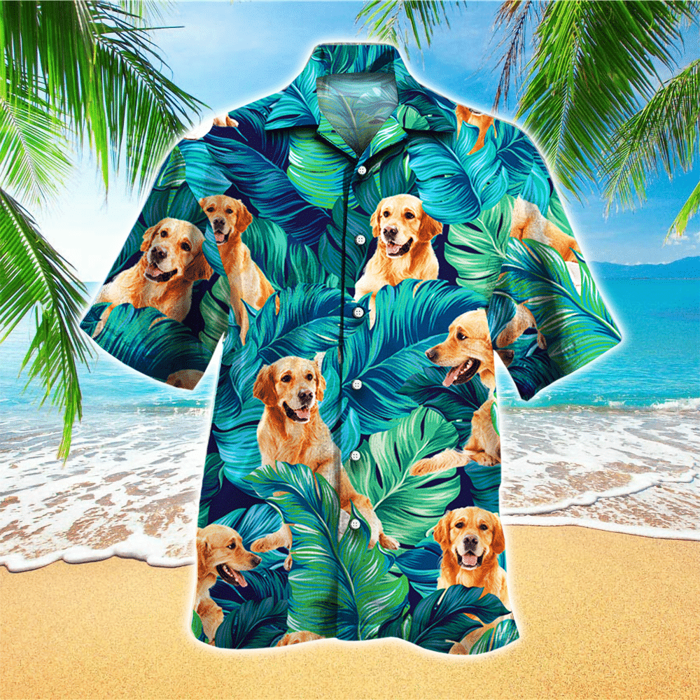 Retriever Dog Shirt Retriever Dog Hawaiian Shirt For Dog Lovers Shirt for Men and Women