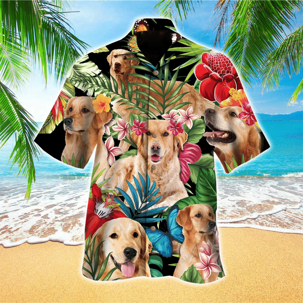 Retriever Dog Terrier Aloha Hawaii Shirt Perfect Hawaiian Shirt For Dog Lover Shirt for Men and Women