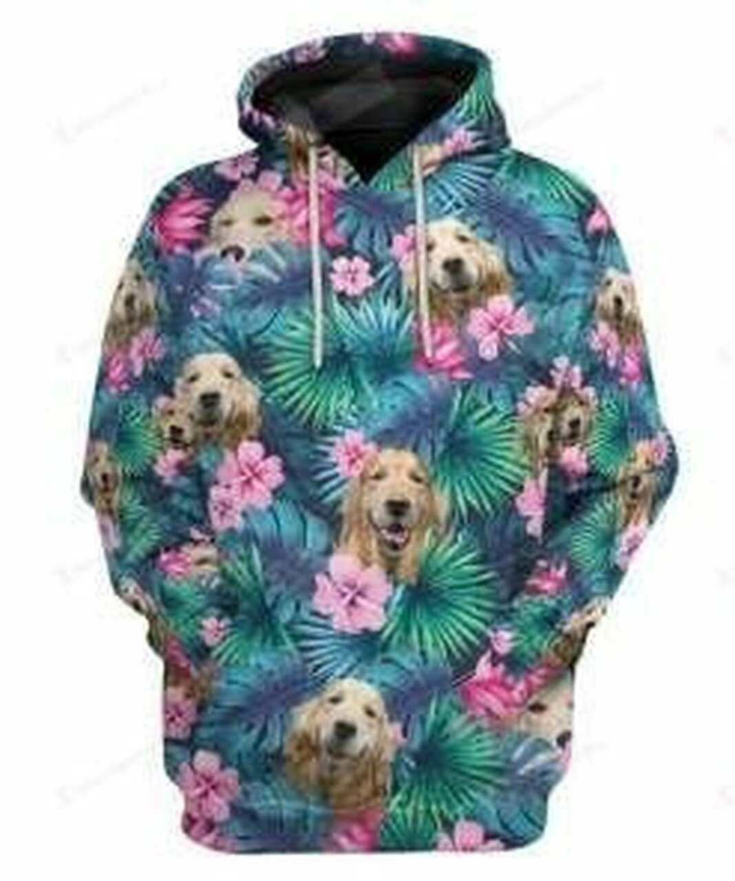 Retriver Tropical 3d All Over Print Hoodie