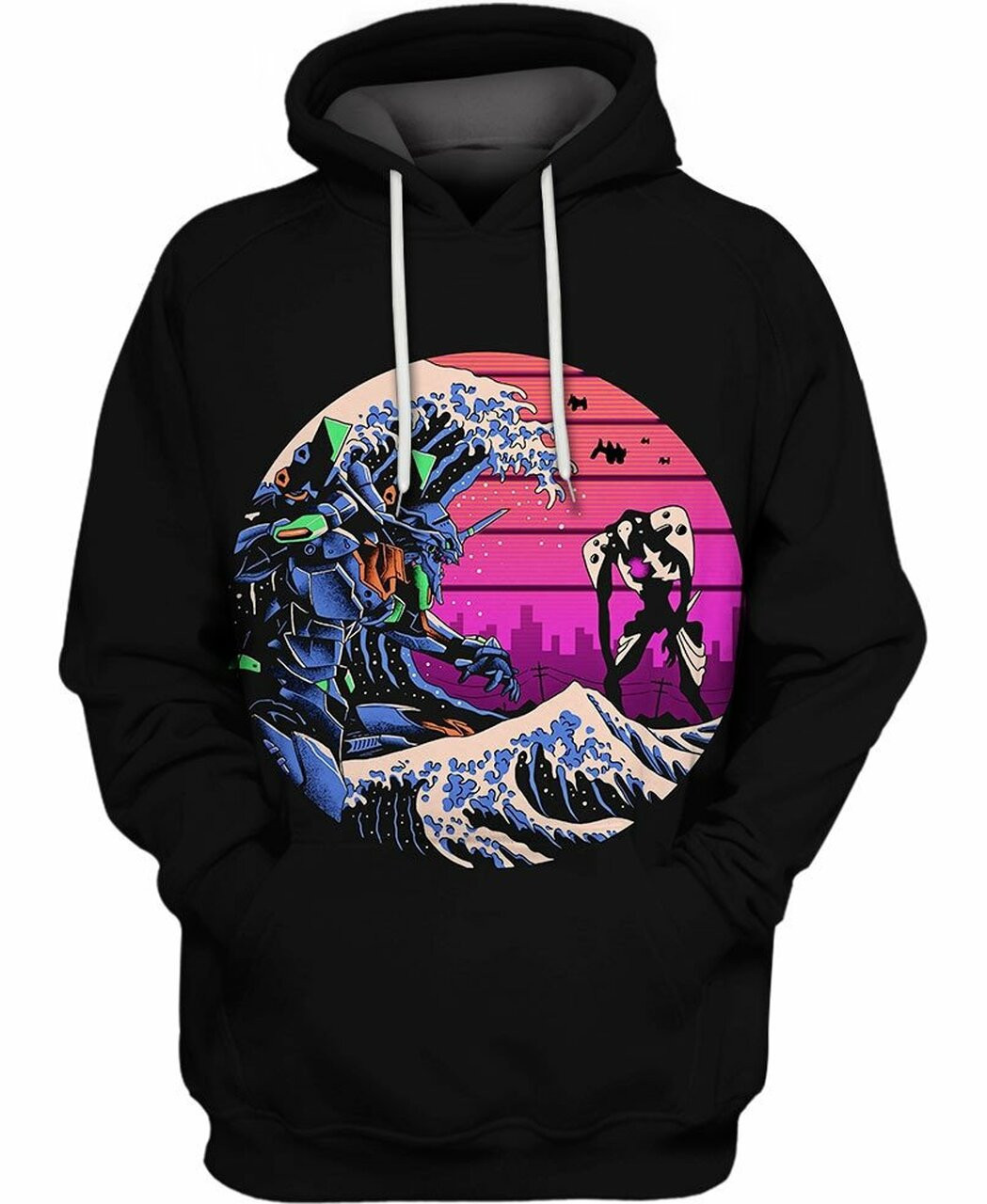 Retro Wave Eva 3d All Print Hoodie