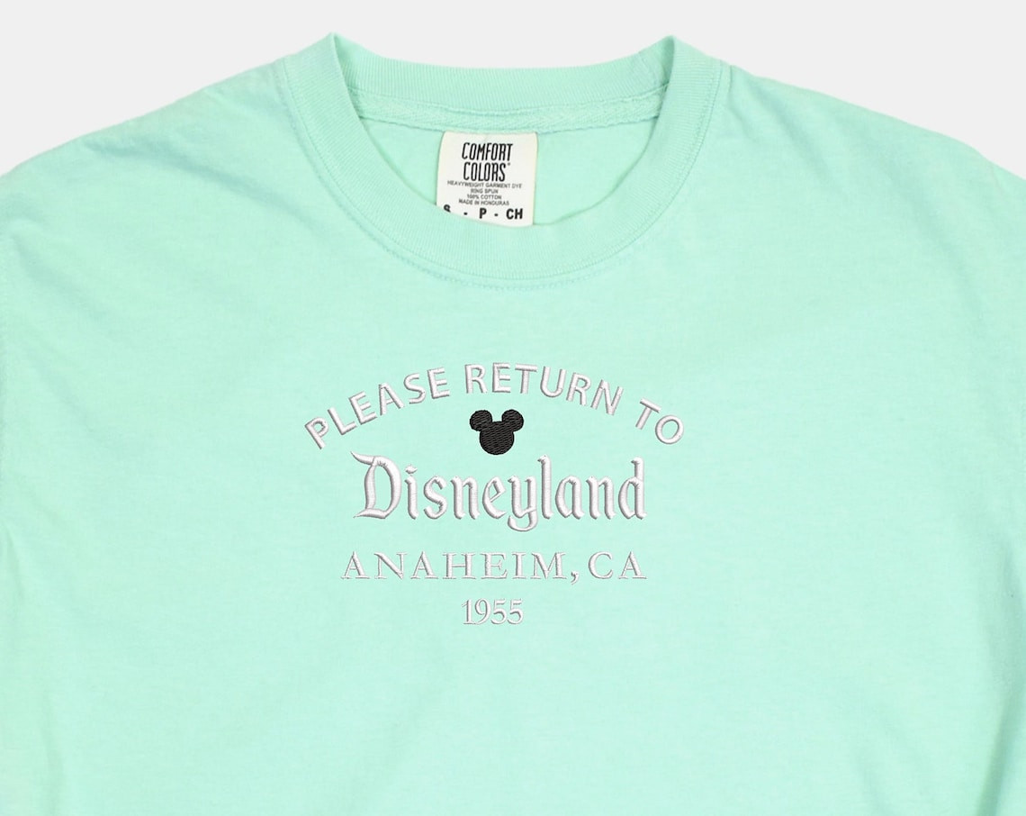 Return To Disneyland Embroidered Shirt Disney Land Embroidered Shirt Disney Shirt Disney Mickey Shirt Disney Tshirt Mickey Shirt