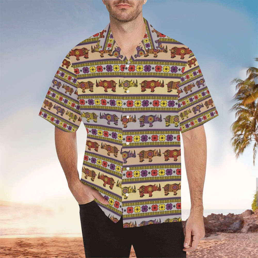 Rhino Hawaiian Shirt Perfect Gift Ideas For Rhino Lover Shirt for Men and Women