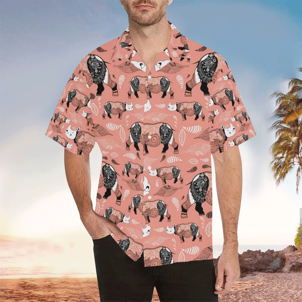 Rhino Shirt Rhino Hawaiian Shirt For Rhino Lovers Shirt for Men and Women