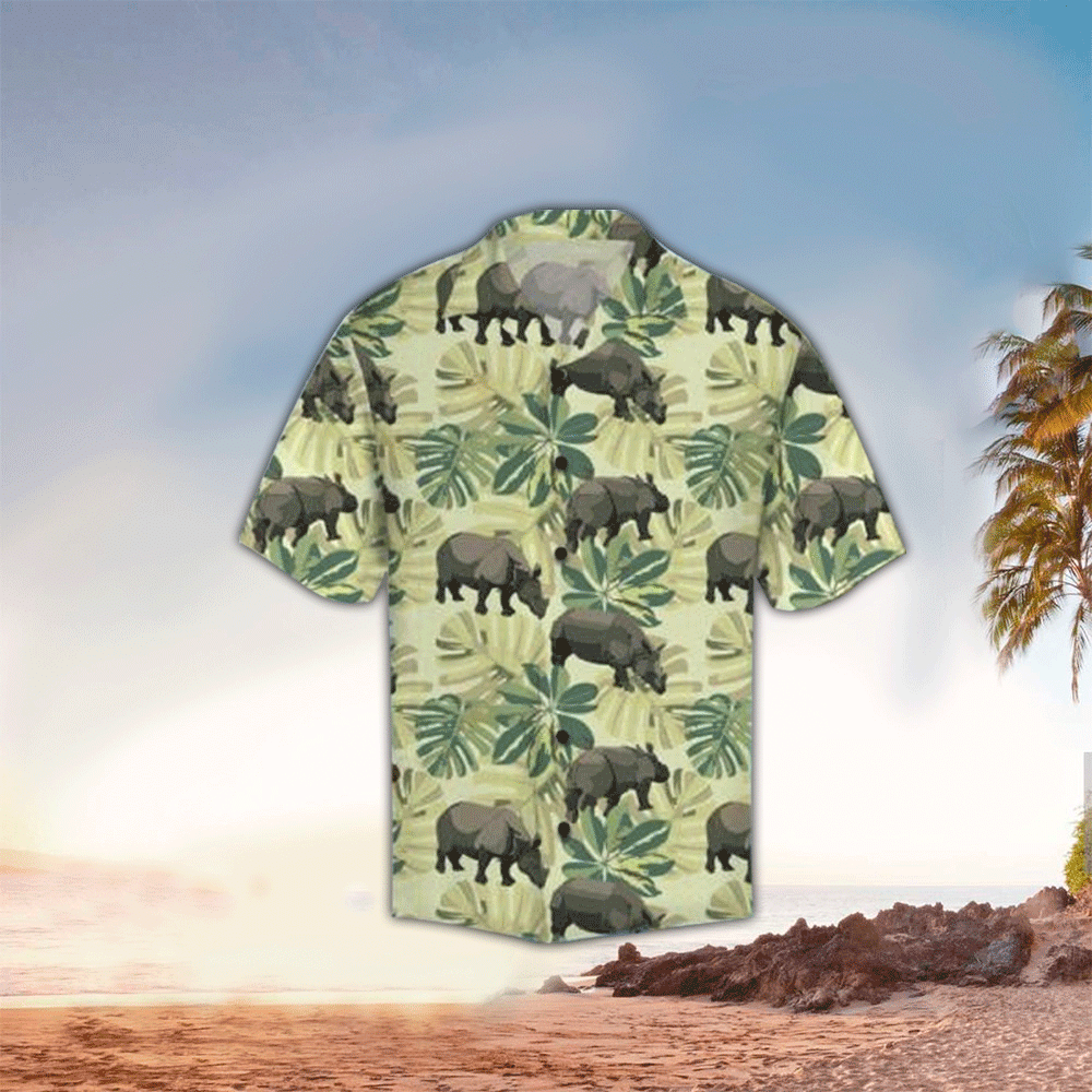 Rhino Shirt Rhino Hawaiian Shirt For Rhino Lovers Shirt for Men and Women