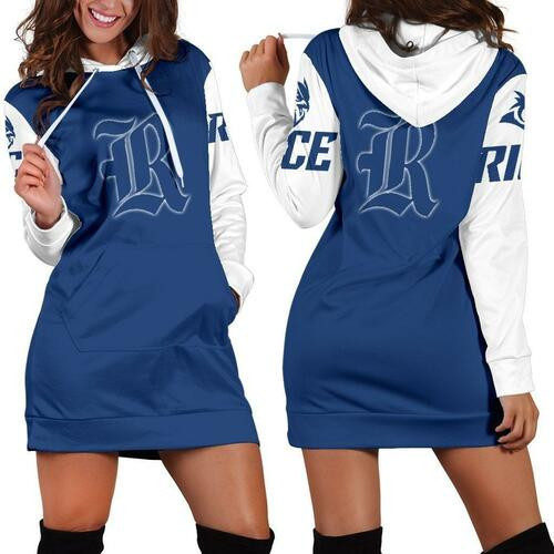 Rice Owls Hoodie Dress Sweater Dress Sweatshirt Dress 3d All Over Print For Women Hoodie