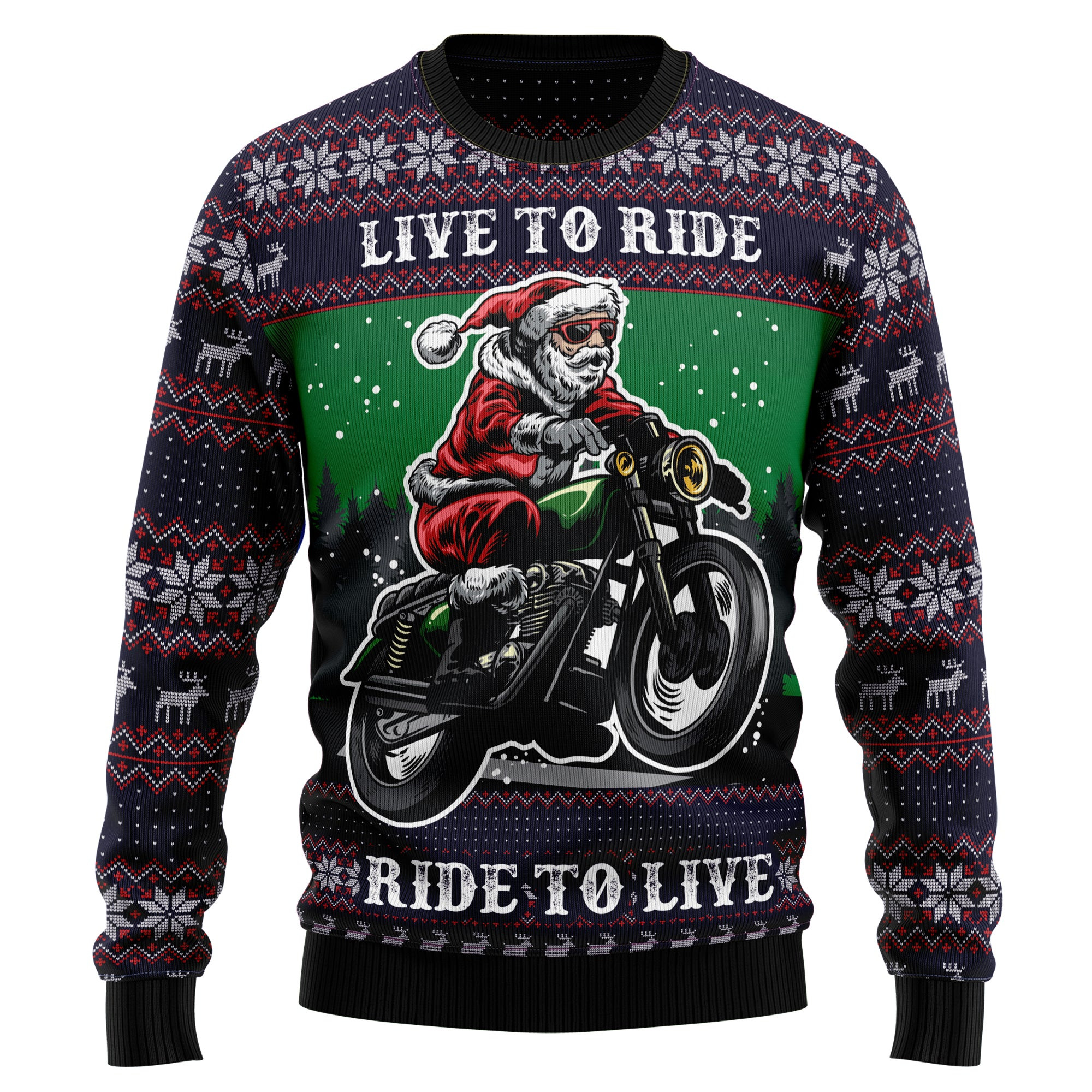 Riding Motor Ugly Christmas Sweater