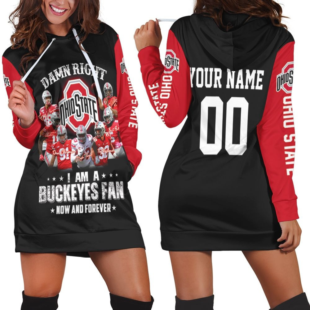 Right I Am A Ohio State Buckeyes Fans Now And Forever 3d Hoodie Dress Sweater Dress Sweatshirt Dress