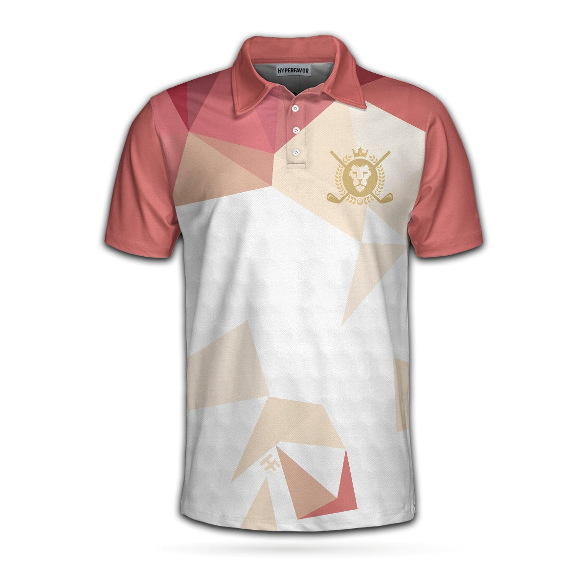 Rip It Sip It Grip It Golfer Golf Polo Shirt White And Pink Golfing Shirt For Male Players Simple Golf Shirt Design