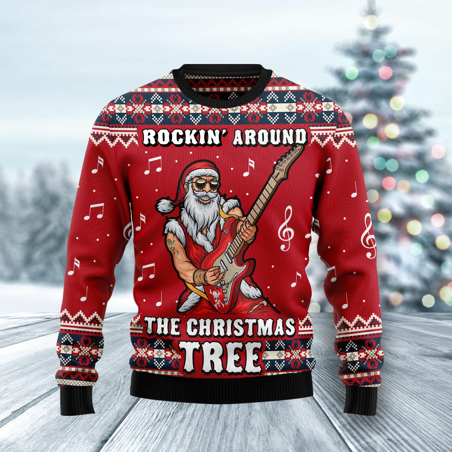 Rockin Around the Christmas Tree Ugly Christmas Sweater