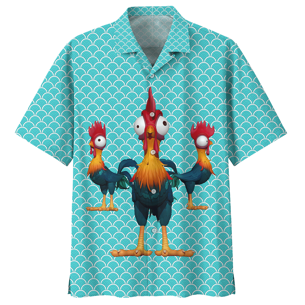 Rooster Chicken Aloha Hawaiian Shirt Colorful Short Sleeve Summer Beach Casual Shirt For Men And Women