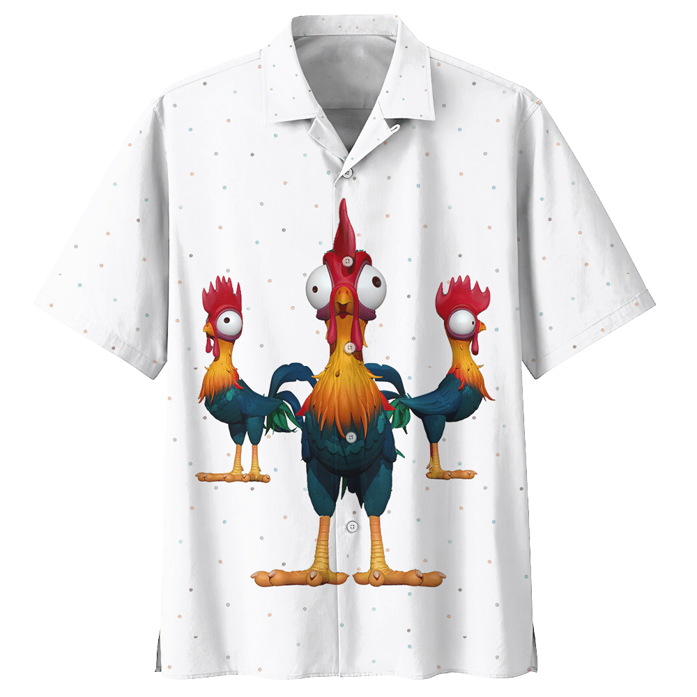 Rooster Chicken Aloha Hawaiian Shirt Colorful Short Sleeve Summer Beach Casual Shirt For Men And Women