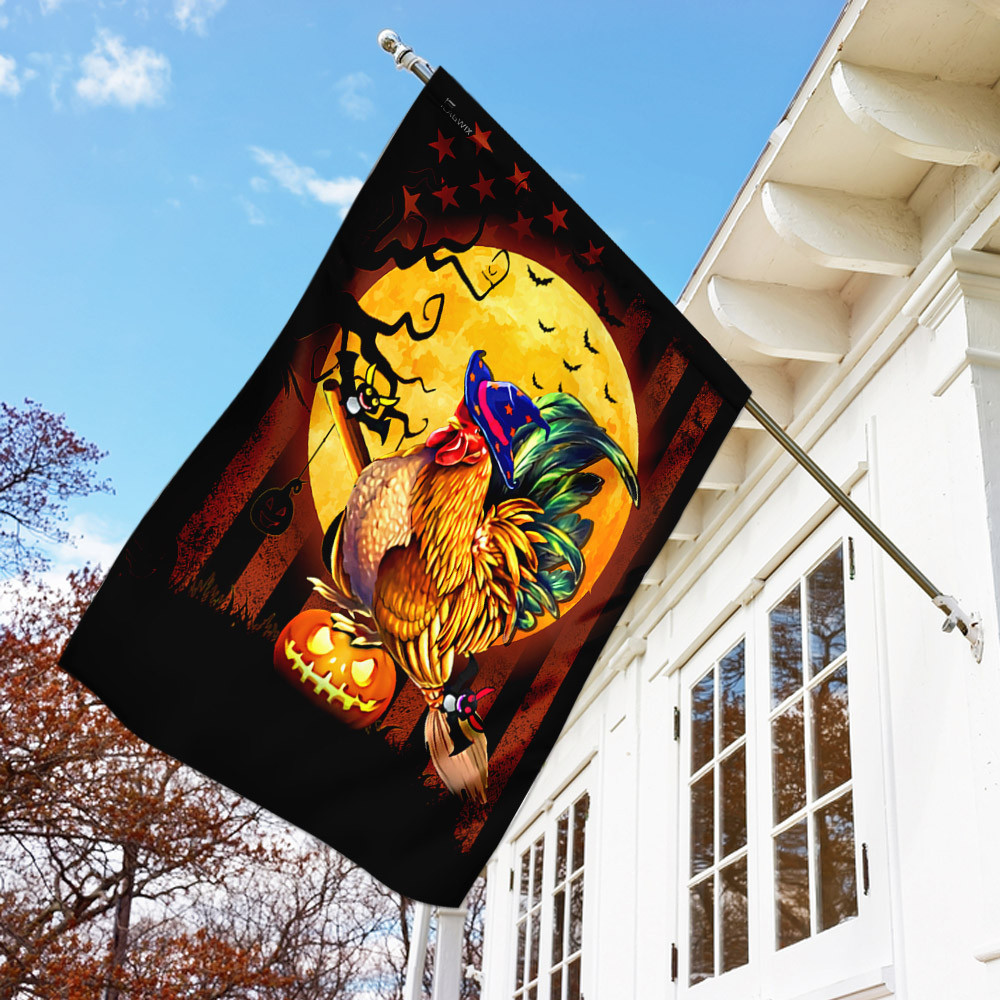 Rooster Halloween Flag Halloween Outdoor Decor Fall Yard House Decoration