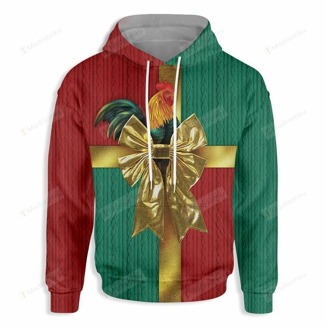 Rooster Merry Christmas Gift 3d All Over Print Hoodie