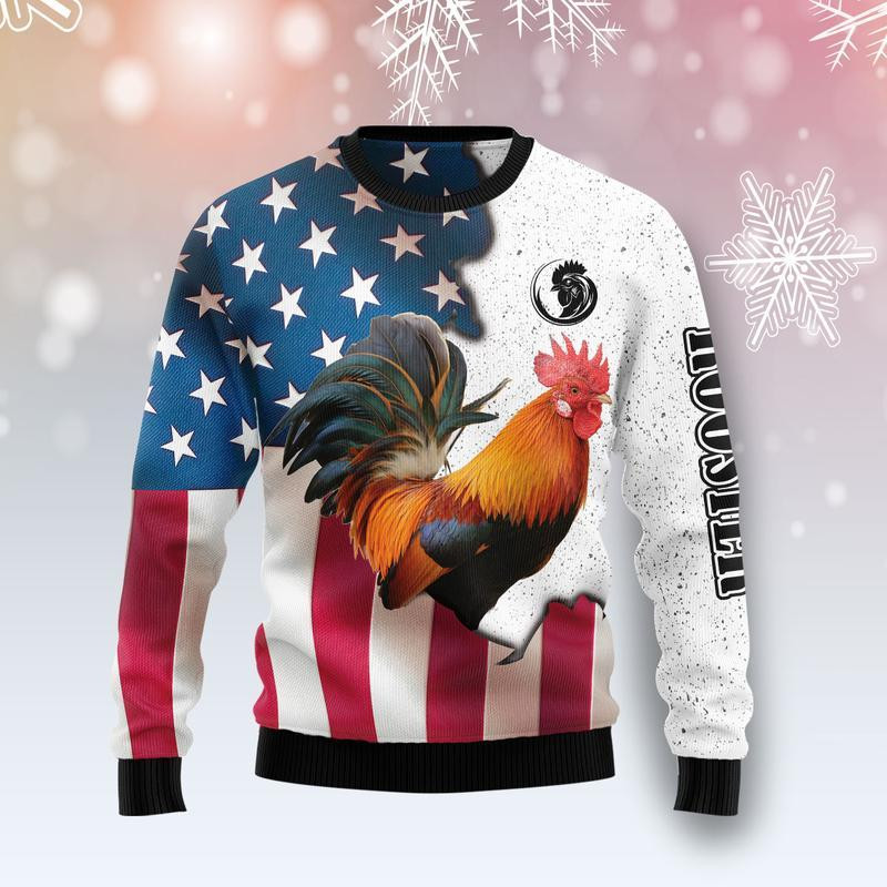 Rooster Ugly Christmas Sweater Ugly Sweater For Men Women