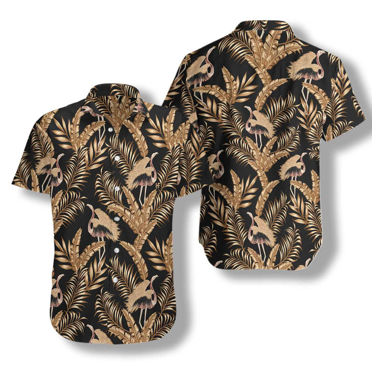 Rose Gold Flamingo Hawaiian Shirt Tropical Hawaiian Shirt For Men Women