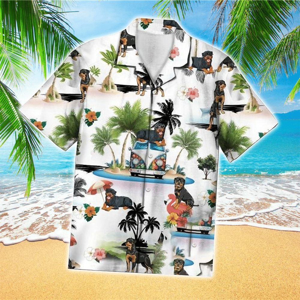 Rottweiler Vacation Hawaiian Shirt for Men and Women